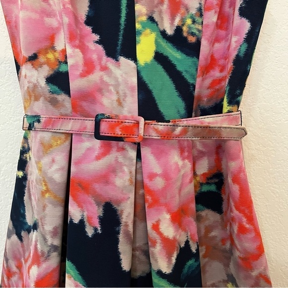 Eliza J Floral fit and flare midi length dress-SZ 2 - Picture 5 of 12